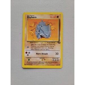 Pokemon Rhyhorn Card with Yellow Border